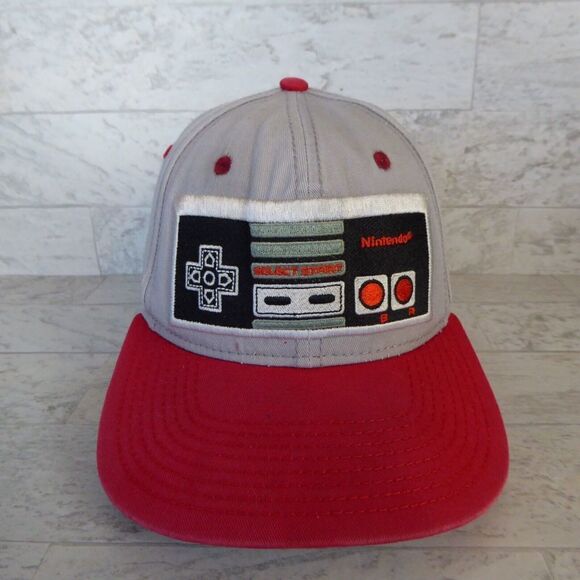 Nintendo NES Controller Snapback Hat Cap 2015 Adjustable Gray Red Embroidery - Picture 2 of 10